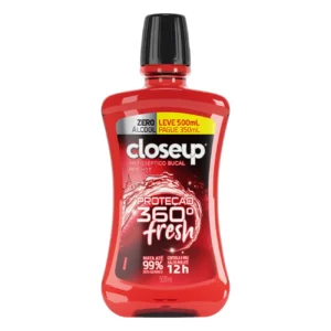 Kit c/ 04 und - Enxaguante Bucal Close Up Red Hot Zero Alcool 500mL