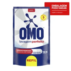 Kit c/06 und - Lava-Roupas Líquido Omo Lavagem Perfeita Sachê 700ml Refil