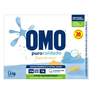 Kit c/09 und - Lava-Roupas em Pó Omo Puro Cuidado Caixa 1,6kg